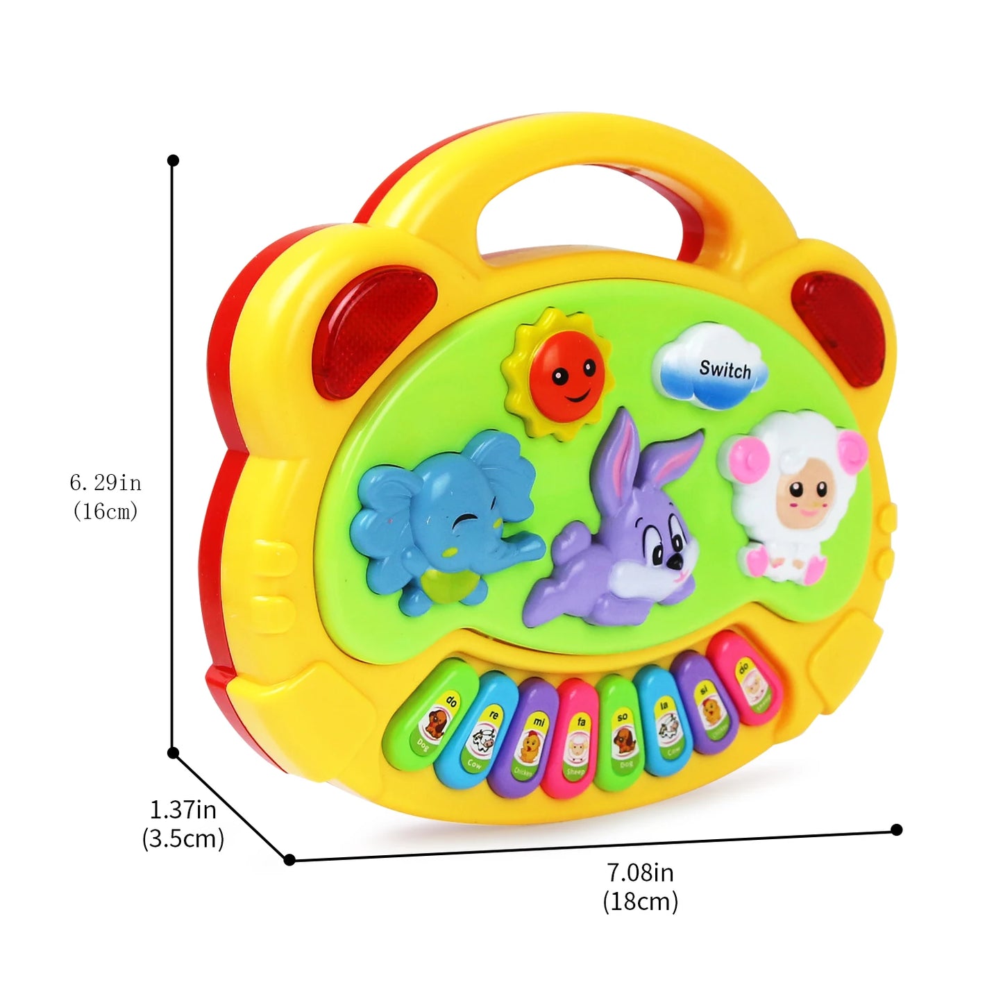 Baby Keyboard Kinder Piano Spielzeug Tierlaute Musik Lernspielzeug Lichtspiel