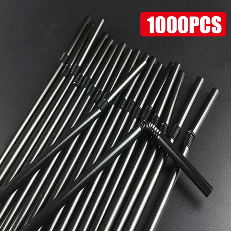 Bunte Plastik Strohhalme 100 Stück Set – für Party Hochzeit Bar Geburtstag Trinken