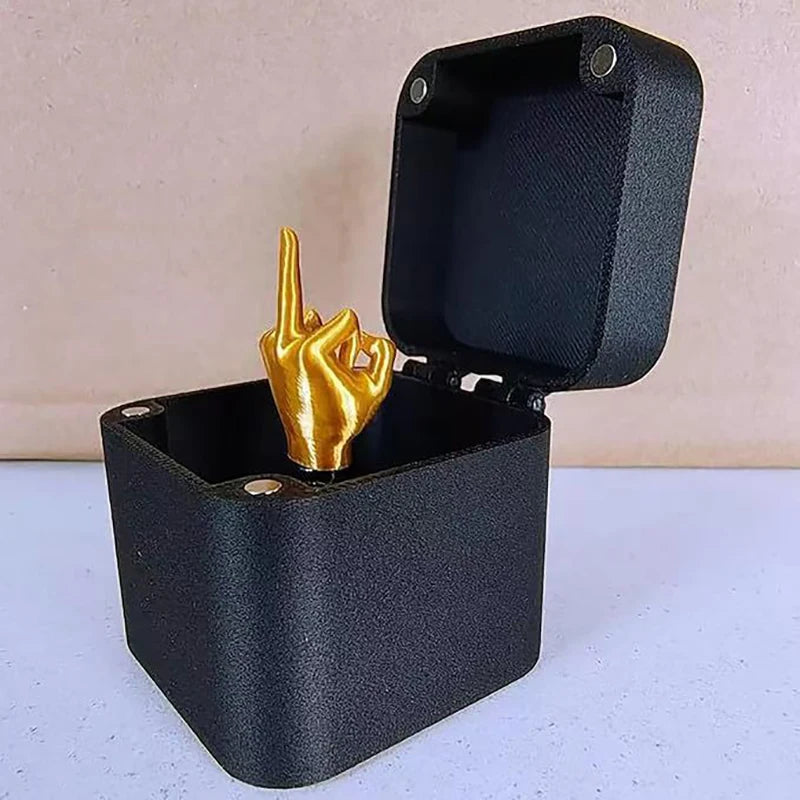 Lustige Geschenkidee Mittelfinger in Box Scherzartikel Deko Gag Büro Gäste Geschenk