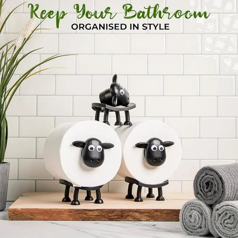 Toilettenpapierhalter Hund Deko Stehend Tierform WC Rollenhalter Badezimmer 2025