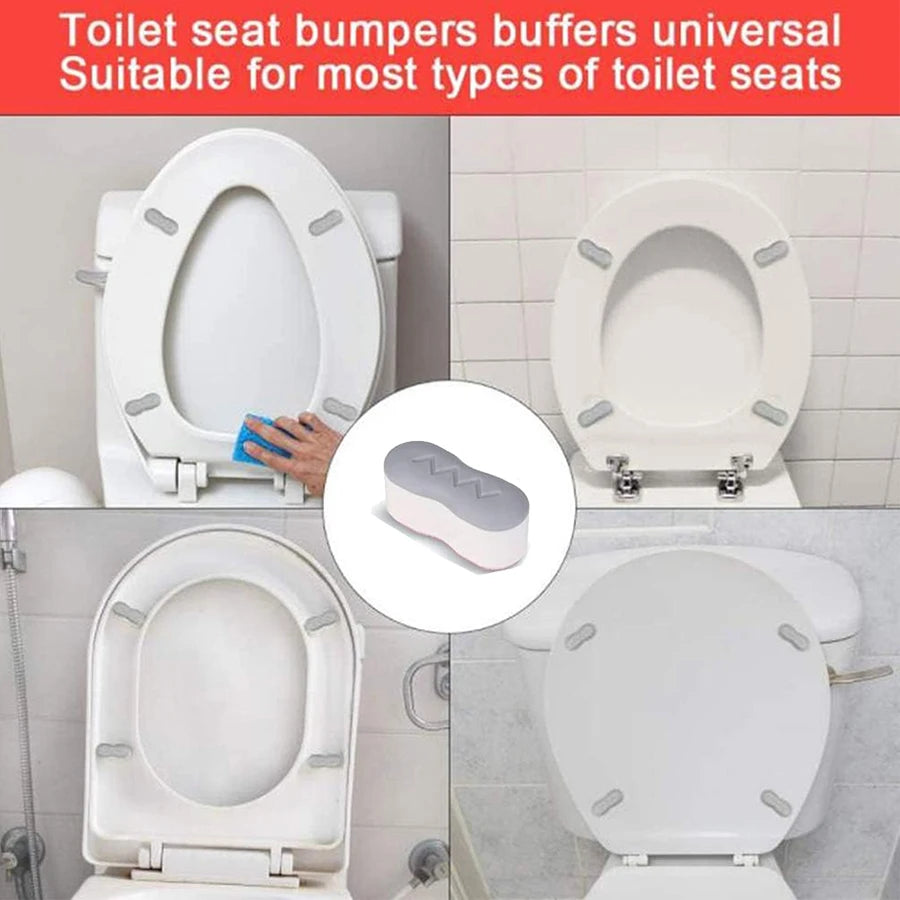 4x WC Sitzpuffer selbstklebend rutschfest weich Toilettenpolster Bad Sicherheit
