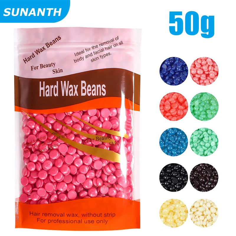 Hard Wax Beans Honey Hart Wachs Bohnen Heißwachs Hartwachsperlen Haarentfernung 50g