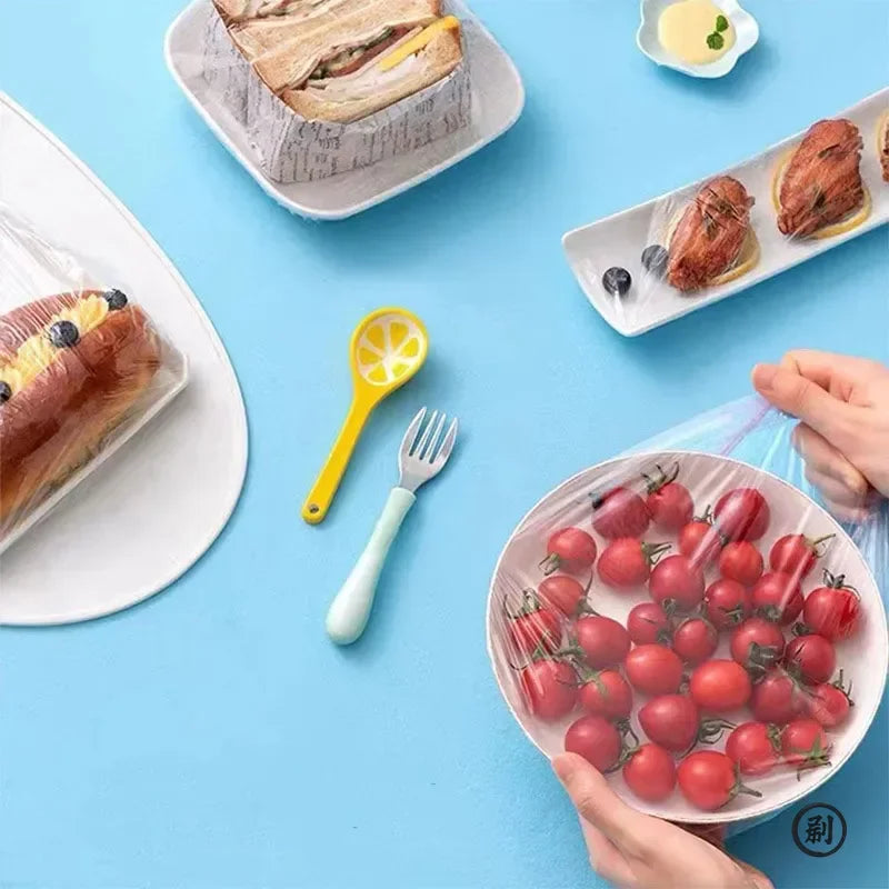100x Frischhaltehauben Einweg elastisch Abdeckhauben für Schüsseln Küche Obst
