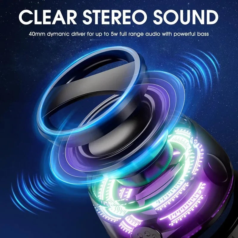 Outdoor Bluetooth Mini Speaker – Tragbar, Wireless, RGB, Magnet, Handyhalter, Stereo