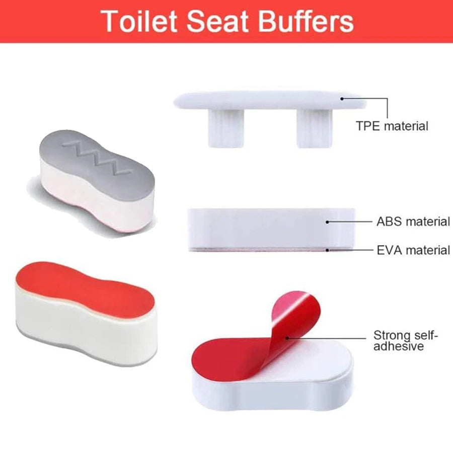 4x WC Sitzpuffer selbstklebend rutschfest weich Toilettenpolster Bad Sicherheit