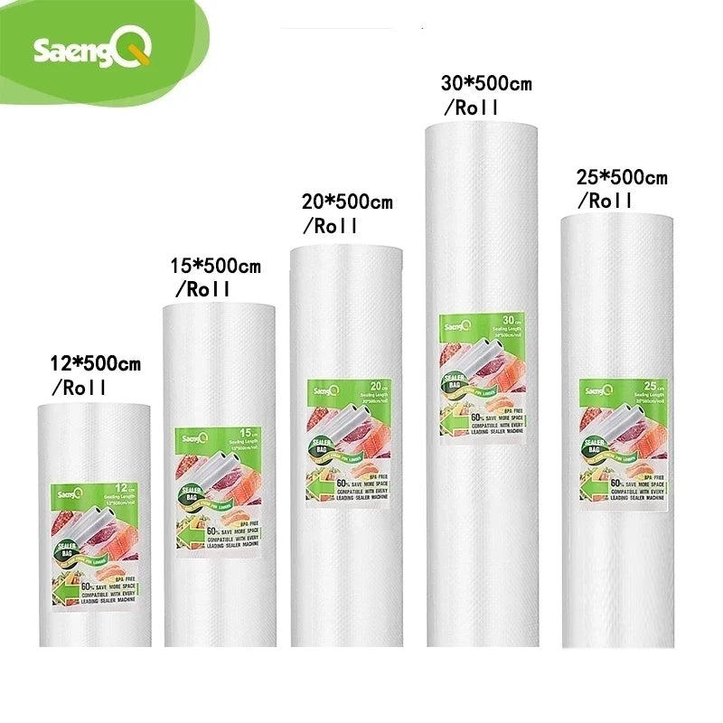 Vakuumbeutel 12 cm×500 cm Rolle Lebensmittel Frisch Vorratsbeutel Vakuumierbeutel