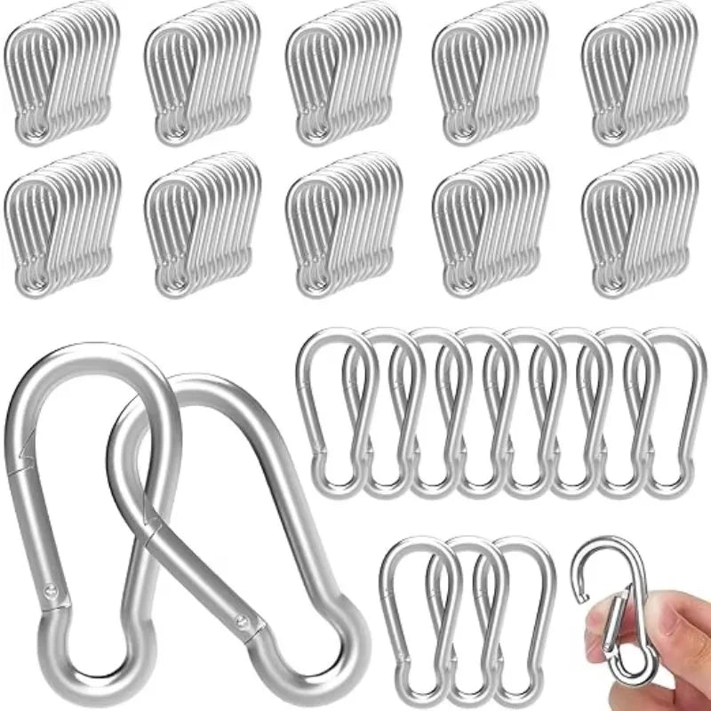 Mini Karabiner Outdoor Survival Schlüsselanhänger Camping Angelverschluss 50er Set