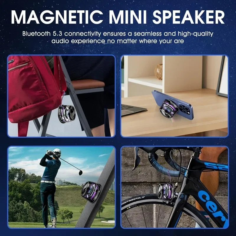 Outdoor Bluetooth Mini Speaker – Tragbar, Wireless, RGB, Magnet, Handyhalter, Stereo