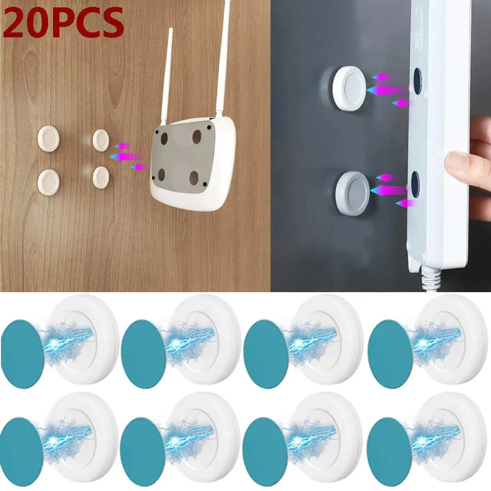 Magnet Haken Set 6 Stück Wandhalterung unsichtbar Fernbedienung Schlüssel Clip