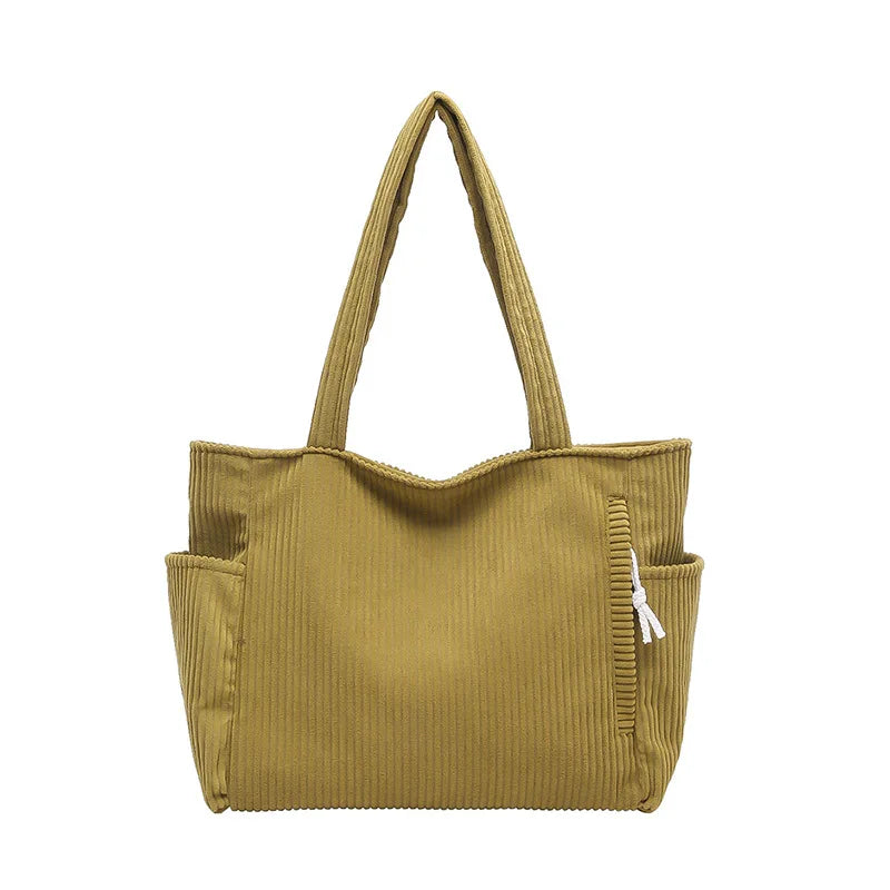 Mila™ Cord Tasche Damen Shopper groß weich Alltagstasche modern leicht