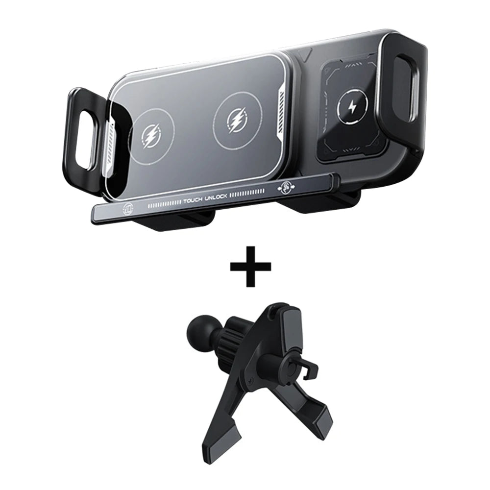 NOVIX™ KFZ Handyhalterung Auto für Samsung Z Fold 7/6/5/4 kabellos 90° drehbar