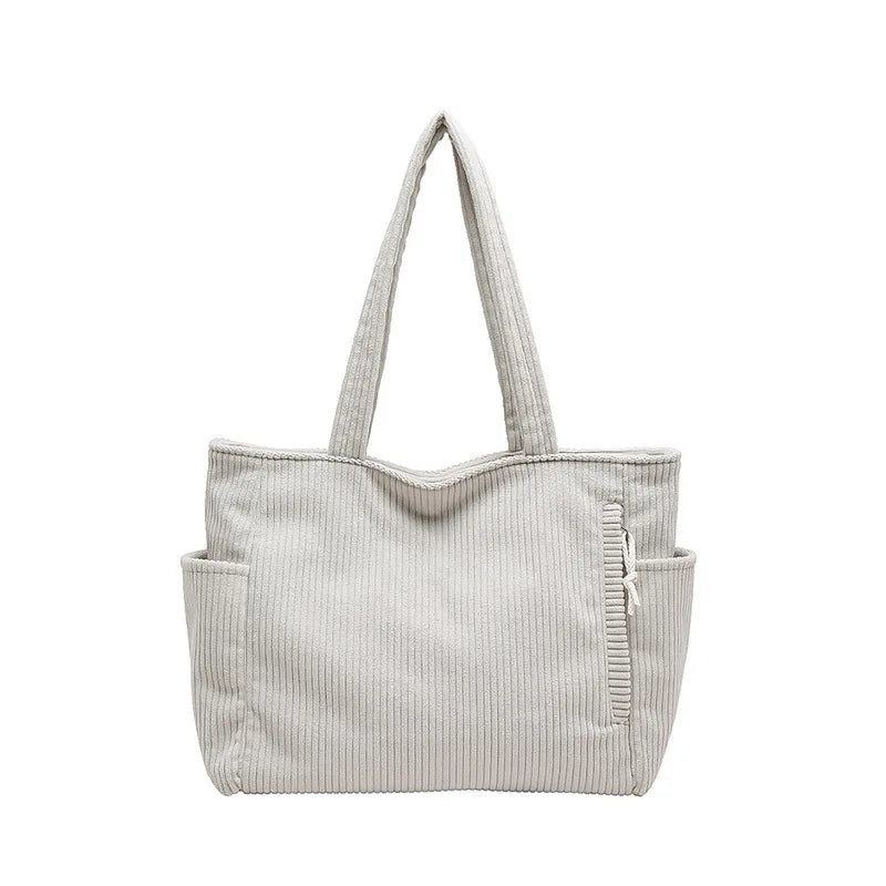 Mila™ Cord Tasche Damen Shopper groß weich Alltagstasche modern leicht