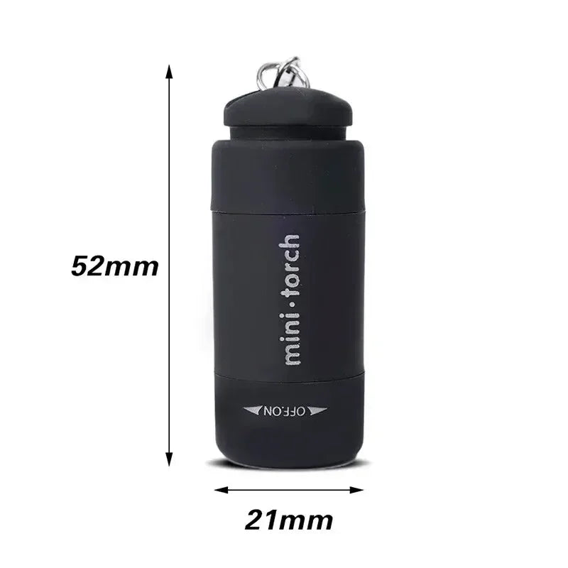 Mini USB wiederaufladbar Taschenlampe Schlüsselanhänger kompakt wasserfest OutdoorCamping