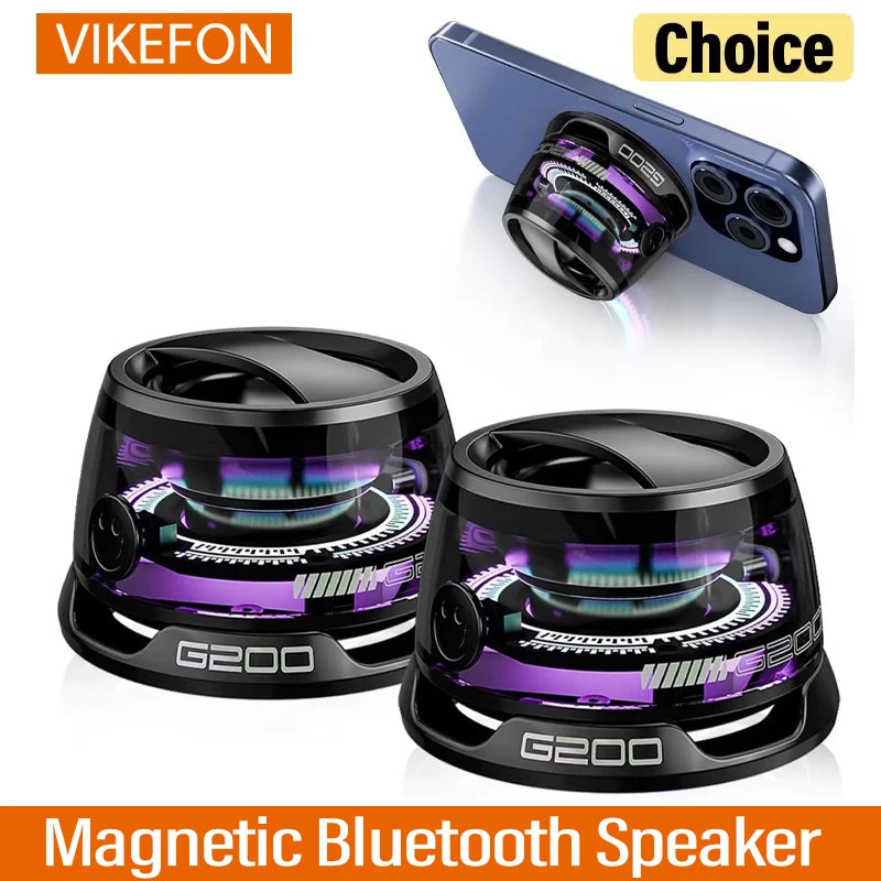 Outdoor Bluetooth Mini Speaker – Tragbar, Wireless, RGB, Magnet, Handyhalter, Stereo