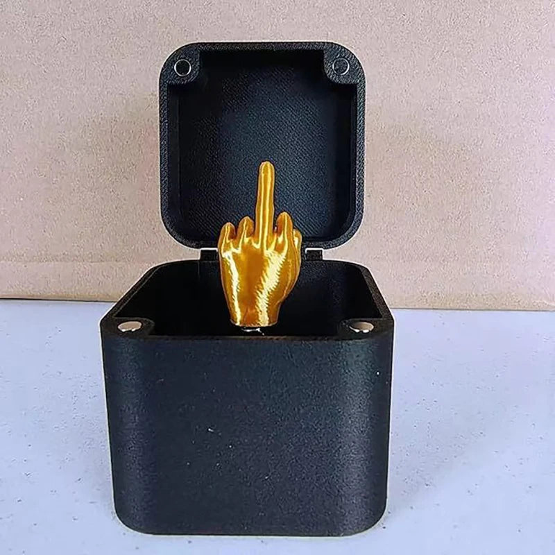 Lustige Geschenkidee Mittelfinger in Box Scherzartikel Deko Gag Büro Gäste Geschenk