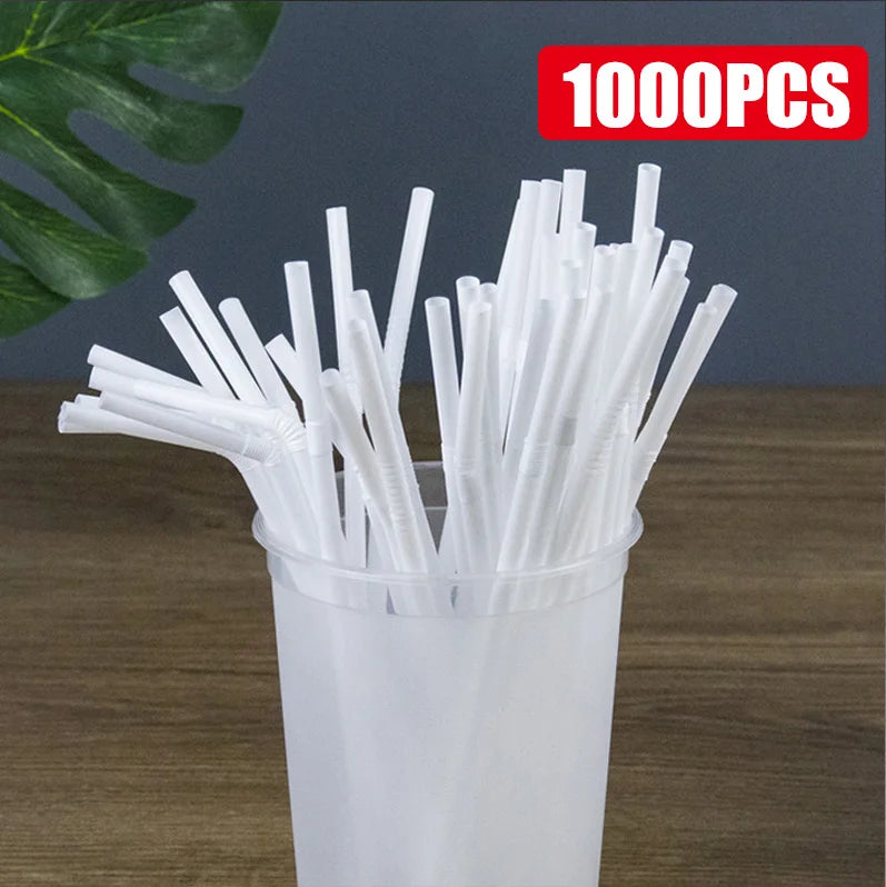 Bunte Plastik Strohhalme 100 Stück Set – für Party Hochzeit Bar Geburtstag Trinken