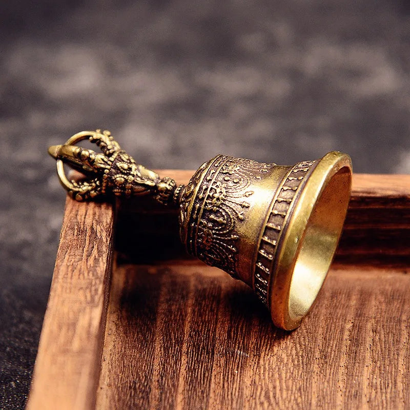 Tibetische Bronzeglocke Deko Glocke Windspiel Schlüsselanhänger Geschenk
