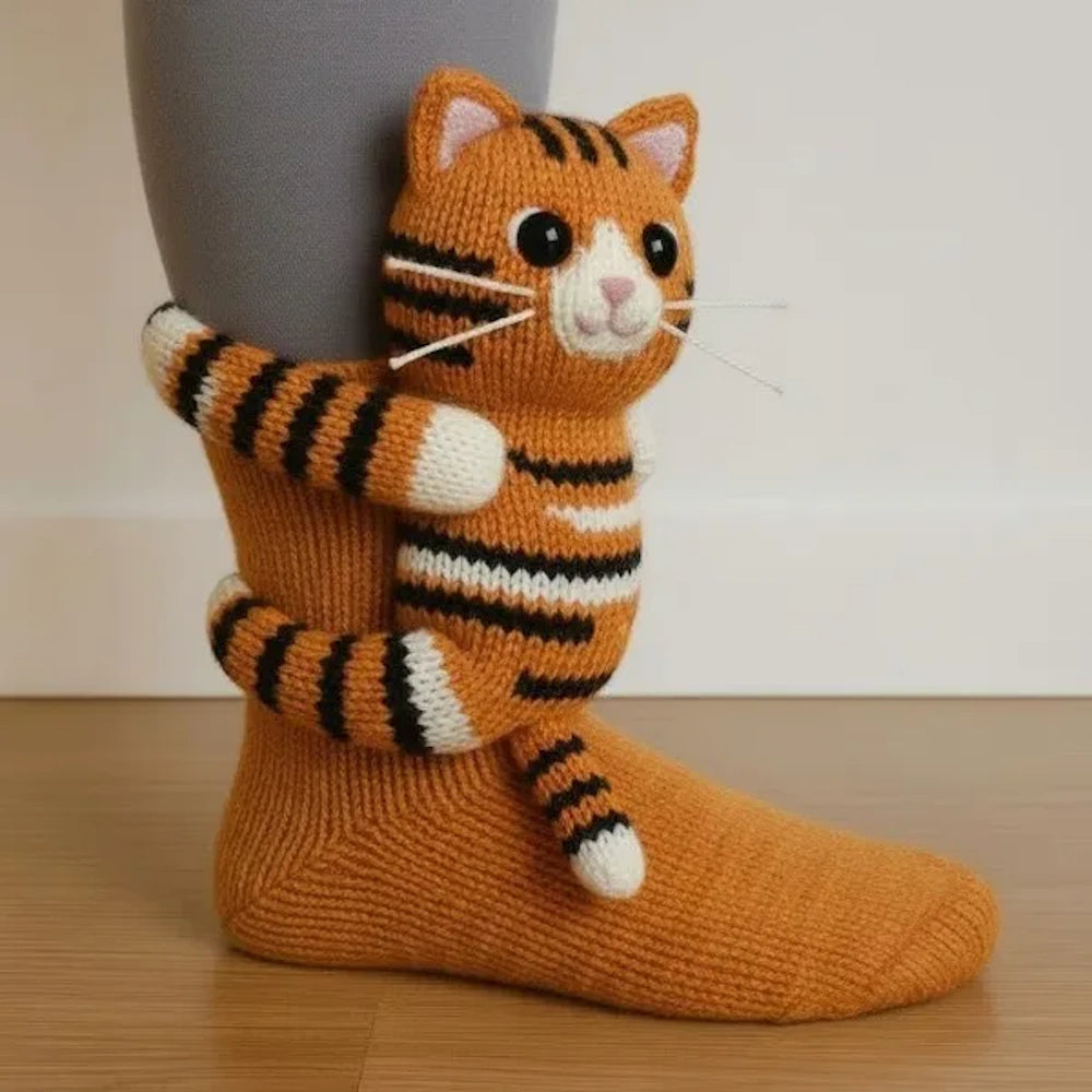 Huggy™ Hug Hug Tiersocken - Süße 3D Kuschelsocken mit lustigen Tiermotiven!