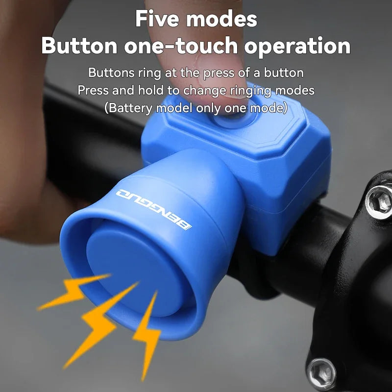 Elektronische Fahrradklingel USB Ladefunktion wasserdicht Mini Hupe MTB E-Bike