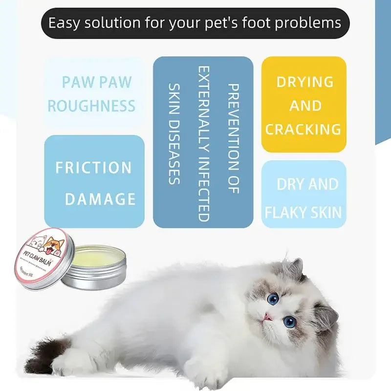 Pfotenbalsam Katze Hund 50g Pfotenschutz Creme Nasenpflege Rissige Ballen Pflege