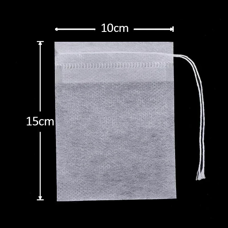 50x Teefilter Einweg Beutel mit Kordel 5,5x7cm für Tee Kaffee Gewürze