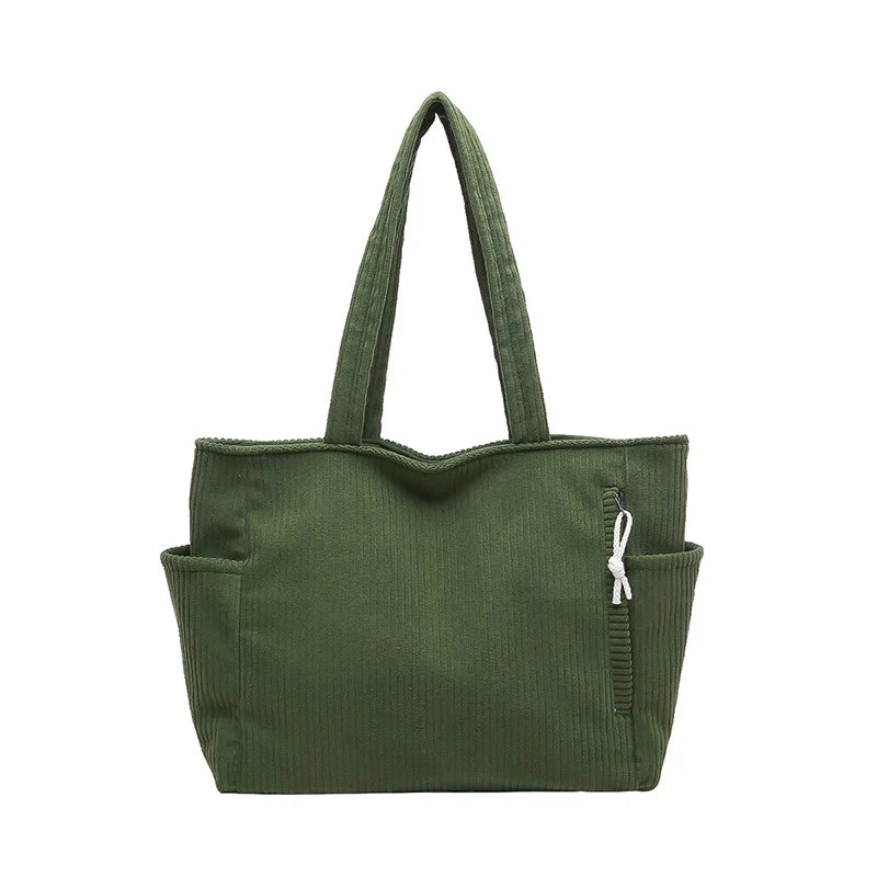 Mila™ Cord Tasche Damen Shopper groß weich Alltagstasche modern leicht