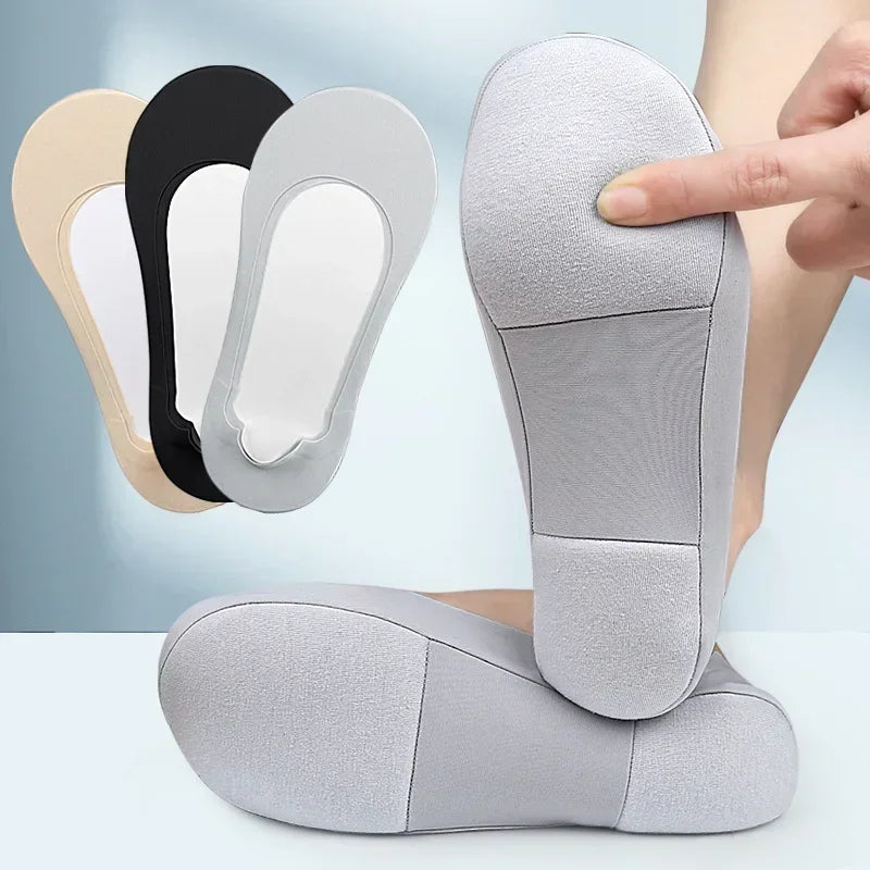 Gel Einlegesohlen Socken Damen rutschfest Fersenkissen Einlagen Fußschutz