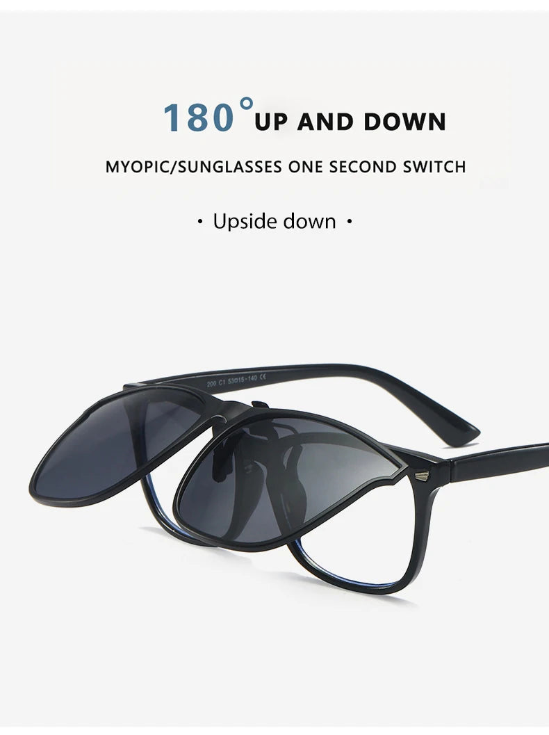 Polarisierte Clip-On Sonnenbrille Herren Auto Nachtfahrt Brille Blendfrei Vintage