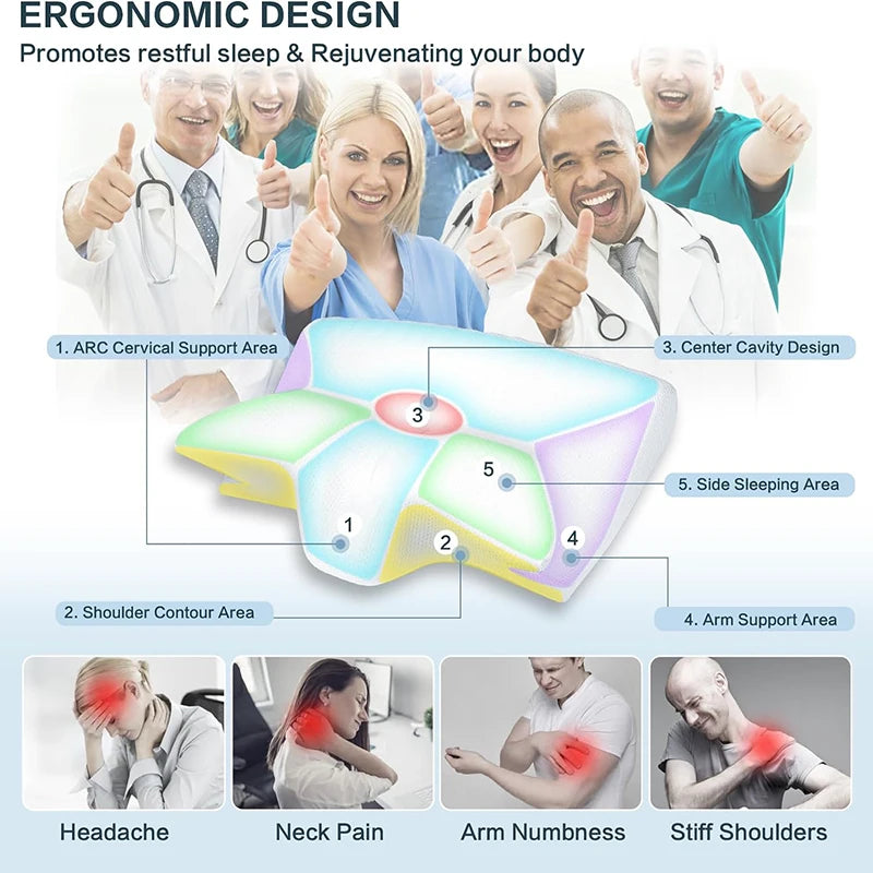 Nackenkissen Memory Foam ergonomisches orthopädisches Schlafkissen Nackenstütze