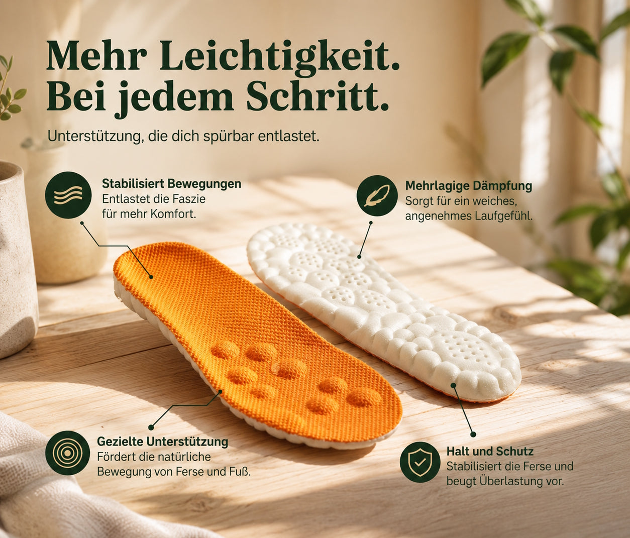 Stepz™ Entlastungssohlen Einlegesohlen Schuheinlagen Sohlen mit Massageeffekt
