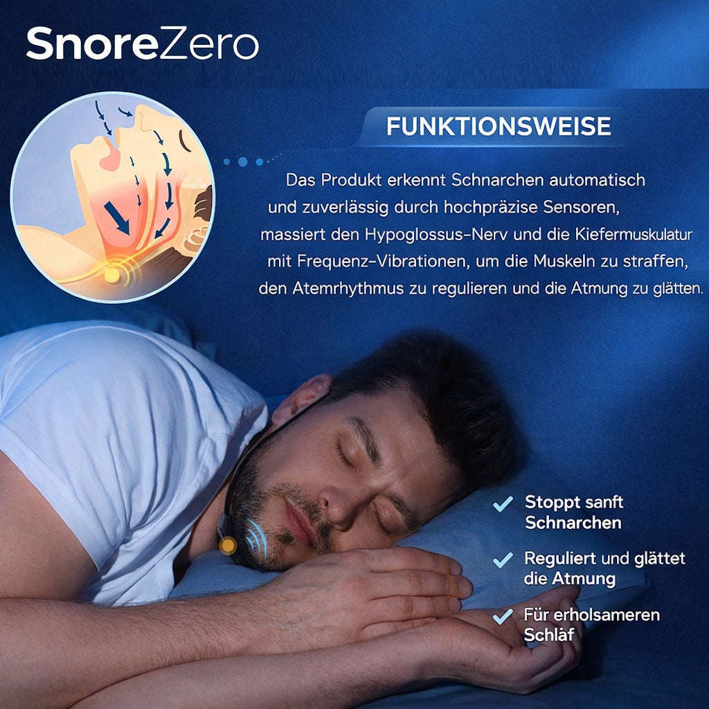 SnoreZero™ EMS Anti-Schnarch-Gerät - Intelligente Schnarchhilfe ohne Maske