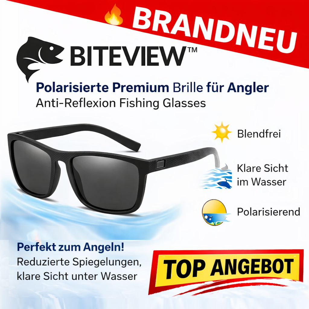 BITEVIEW™ | Polarisierte Premium Brille für Angler | Anti Reflexion Fishing Glasses