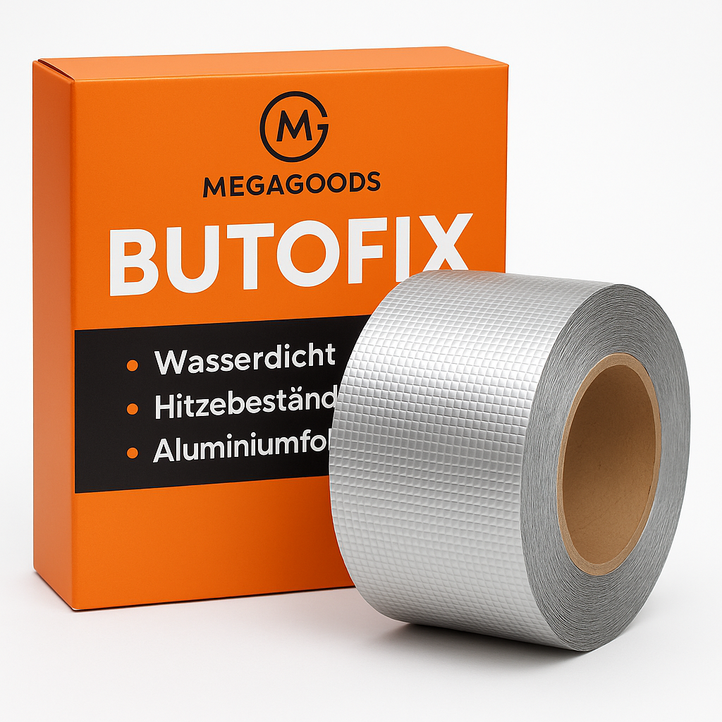 Alu-Butylband wasserdicht hitzebeständig für Dach Rohr Wand DE.