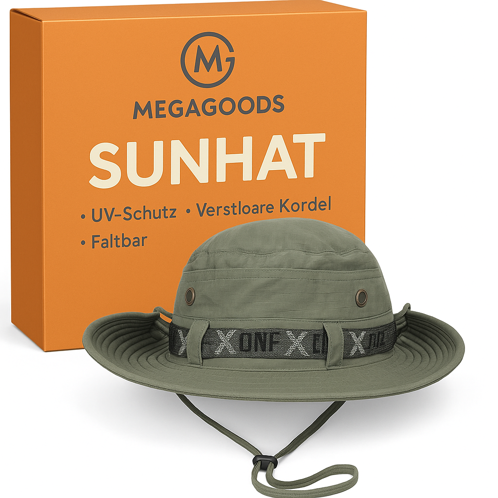 Herren Sommerhut UV-Schutz mit breiter Krempe Outdoor DE.