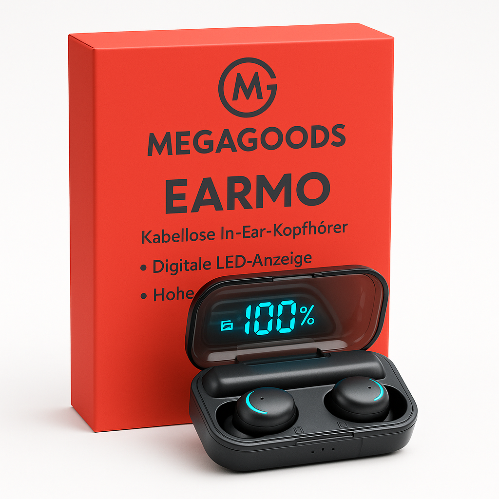Kabellose Bluetooth Kopfhörer TWS In-Ear wasserdicht mit Display DE.
