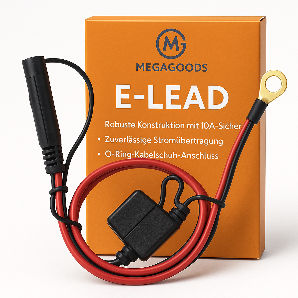 Ladekabel Motorrad Batterie SAE Schnellverbinder 10A Sicherung DE.