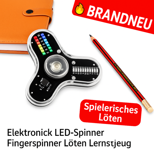 Elektronik Bausatz LED Kreisel Finger Spinner Löten Lernspielzeug Kinder Set