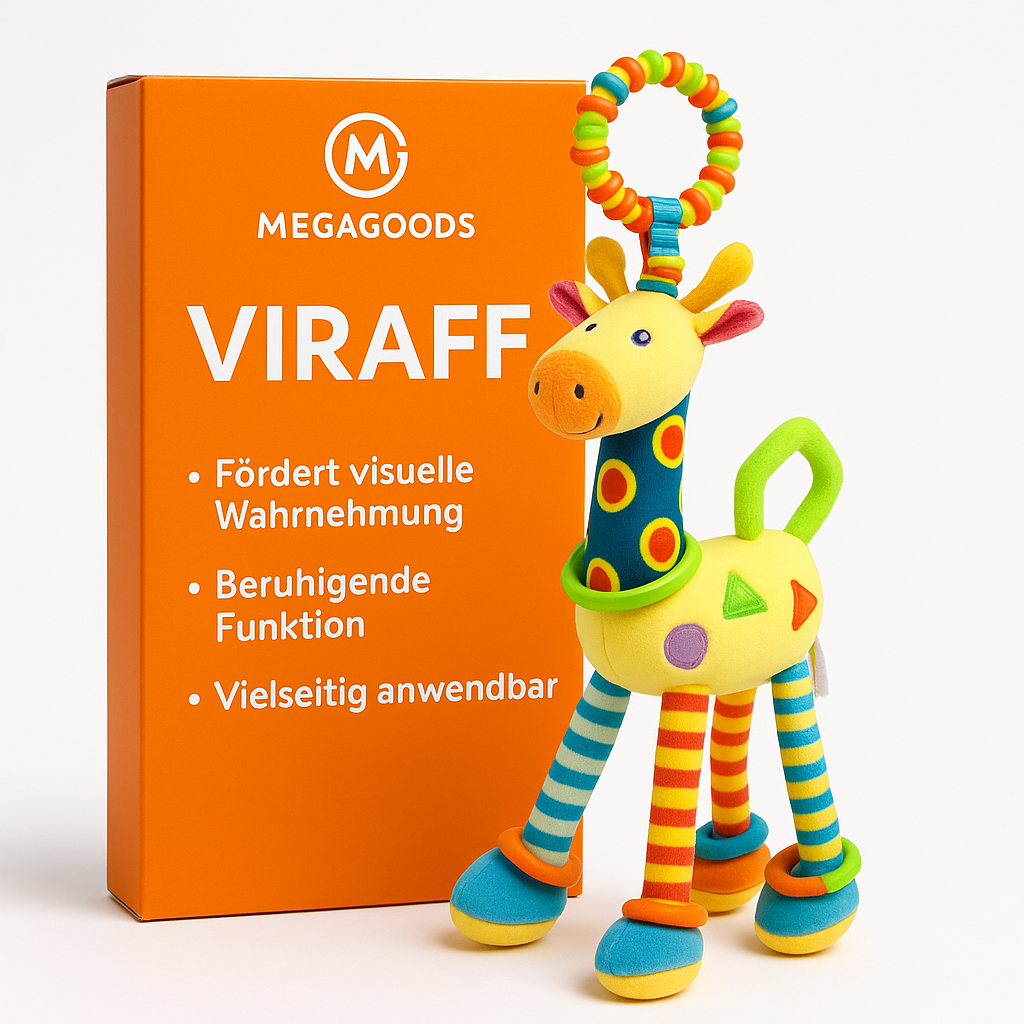 Auto- und Bettanhänger Giraffe Hirsch Babyspielzeug Holz DE.
