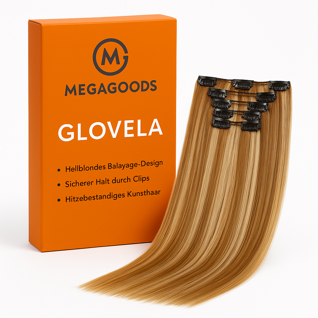 Clip-in Haarverlängerung lang dicht leicht Synthetik Haarteil DE.