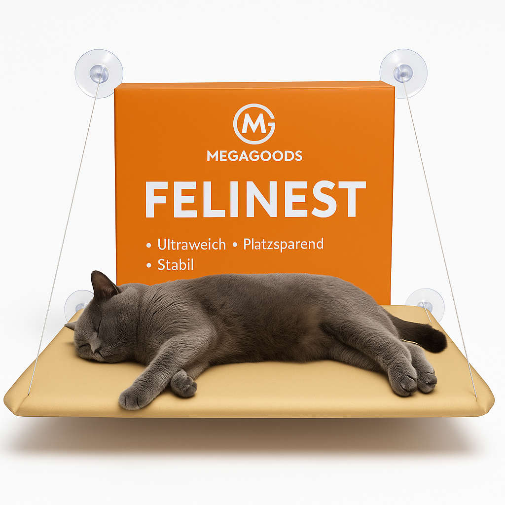 Katzen Fenster-Hängematte ultraweich platzsparend stabil DE.