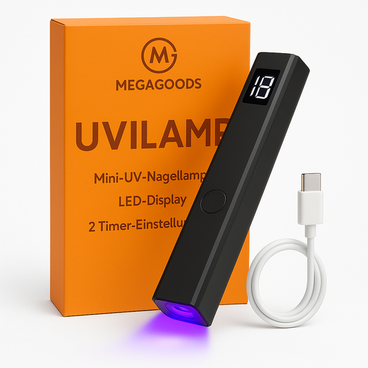 Mini UV-Nagellampe LED Display tragbar Gel Aushärtung 2 Timer DE.