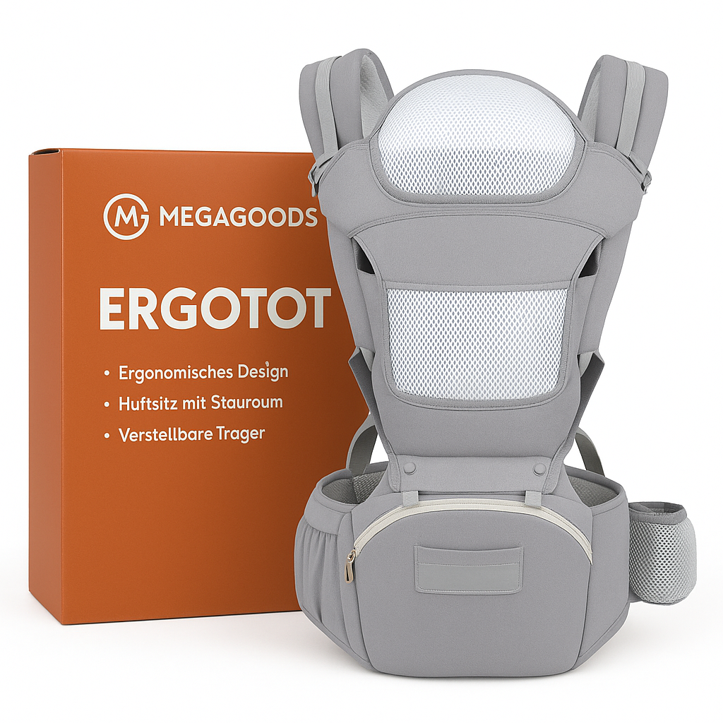 Babytrage ergonomisch mit Hüftsitz Neugeborene bis Kleinkind DE.