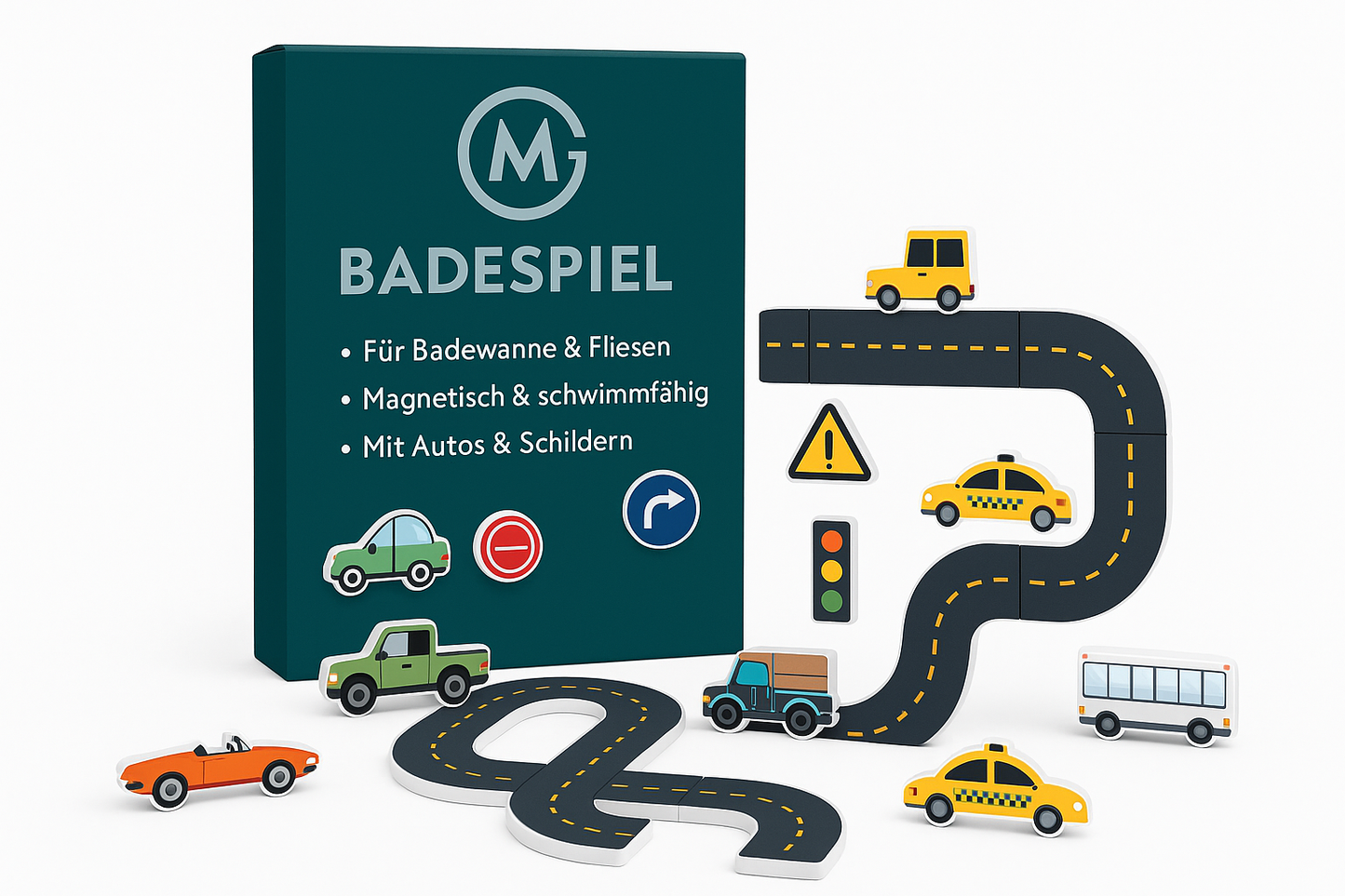 23-tlg. Badespielzeug Set Stadtverkehr Puzzle für Kinder DE.