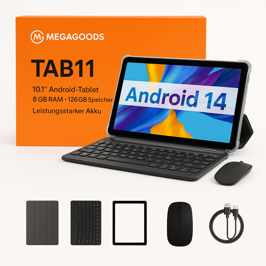 TAB11 10" Tablet Android 14 8GB 128GB Octa-Core 5G WiFi DE.