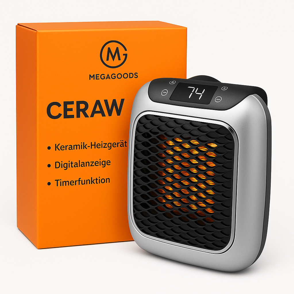 Mini Heizlüfter Wandmontage PTC Keramik mit Fernbedienung 800W DE.