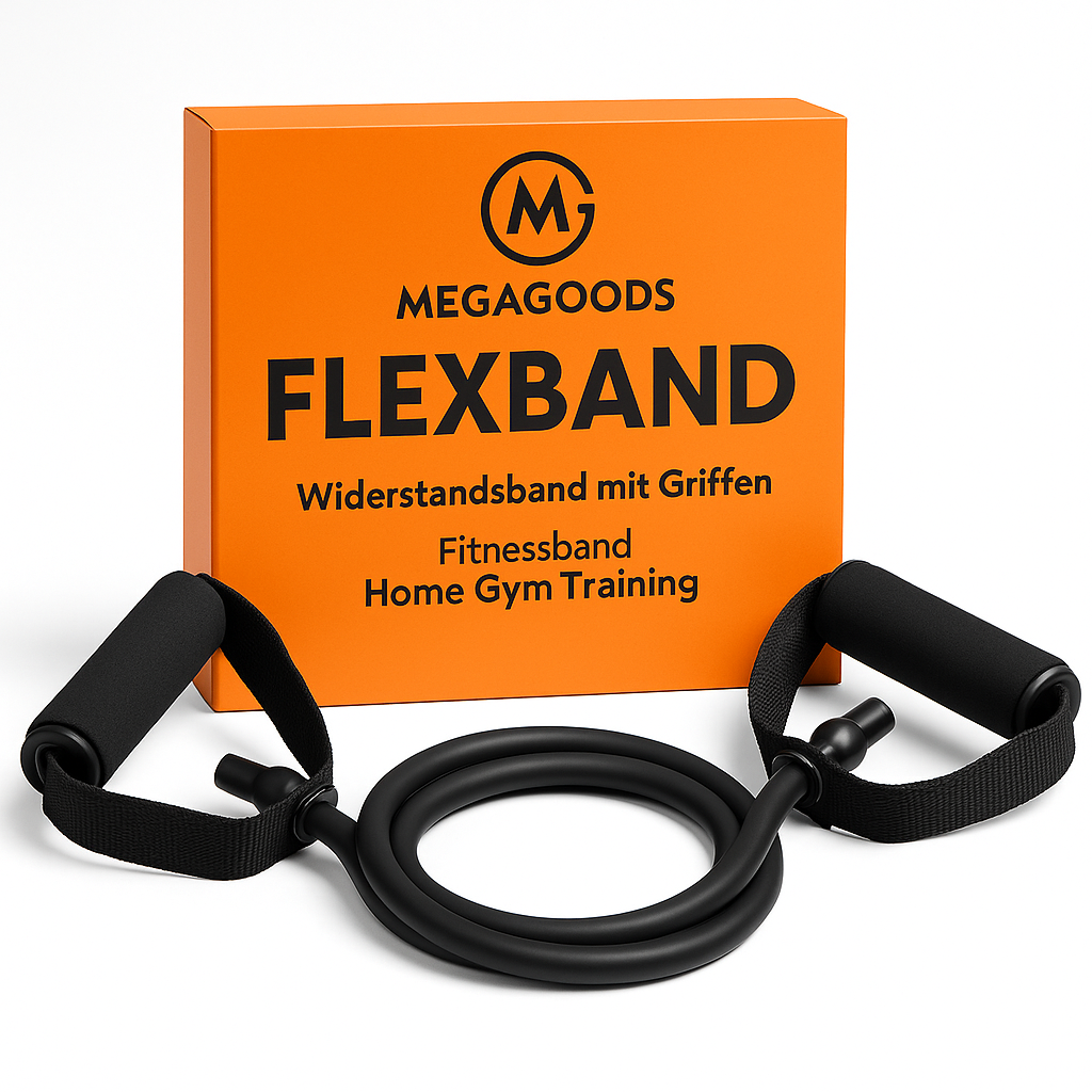 Widerstandsband mit Griffen Fitnessband Home Gym Training DE.