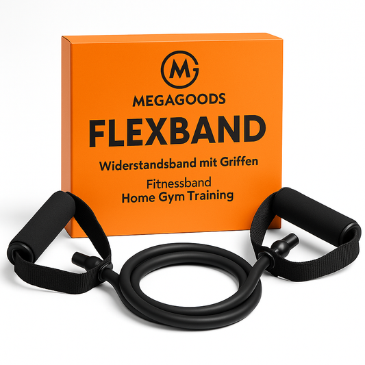 Widerstandsband mit Griffen Fitnessband Home Gym Training DE.