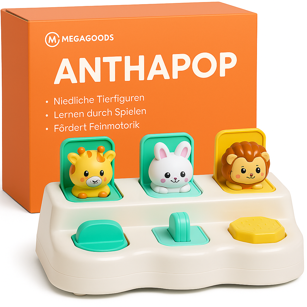 Montessori Pop-up Tier Spielzeug Lernbox Motorik Lernen Kinder DE.