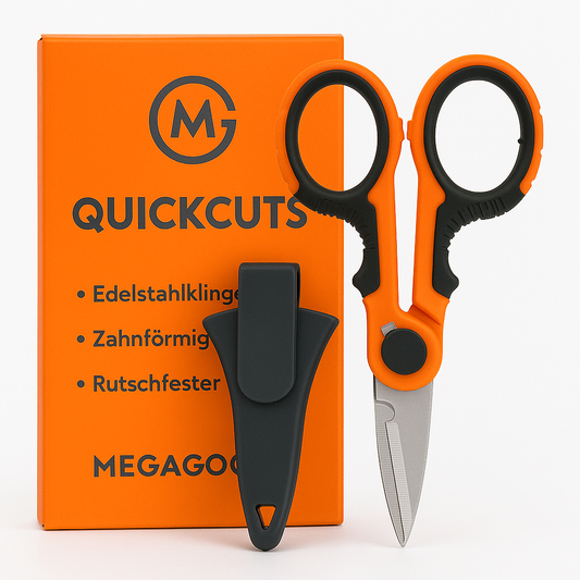 Angelschere Edelstahl 420 rostfrei, präzise für PE-Schnur Köder DE.