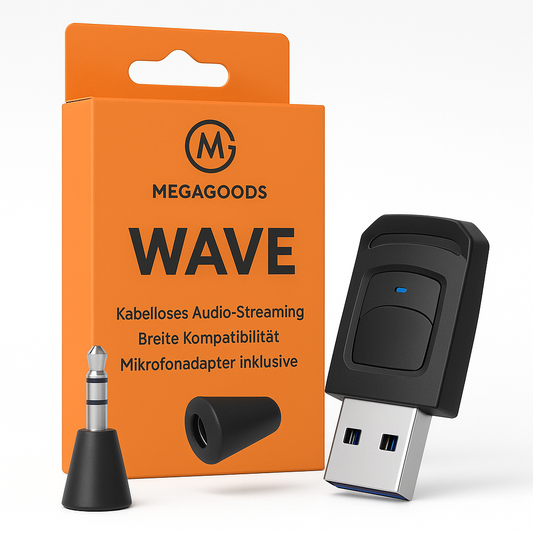 Bluetooth 5.0 Audio-Adapter für PS5 PS4 PC kabellos Gaming DE.